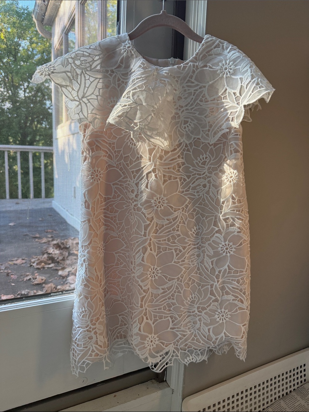 Tadashi Shoji Ivory Lace A-line Girl’s Dress
